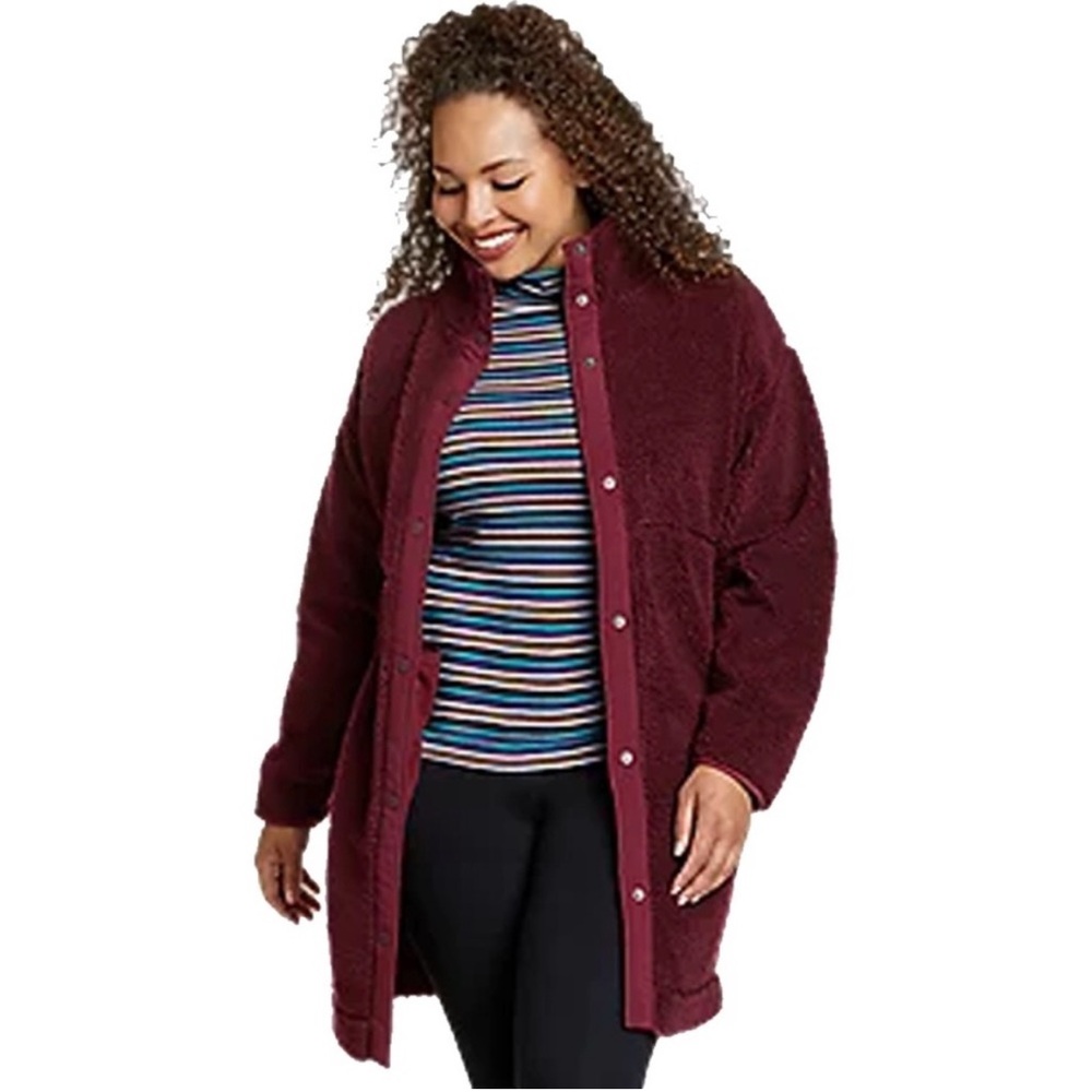 We Wander Fleece Parka, L, snap fleece from Eddie Bauer